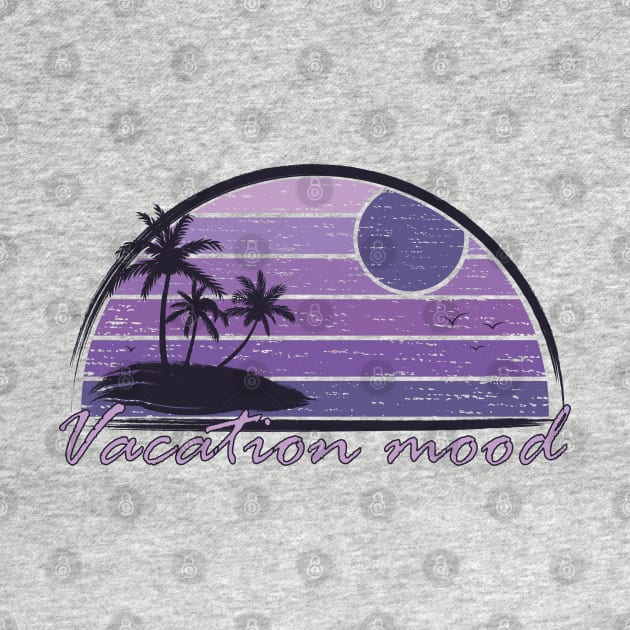 Vintage tropical vacation mood in purple by ArtfulTat